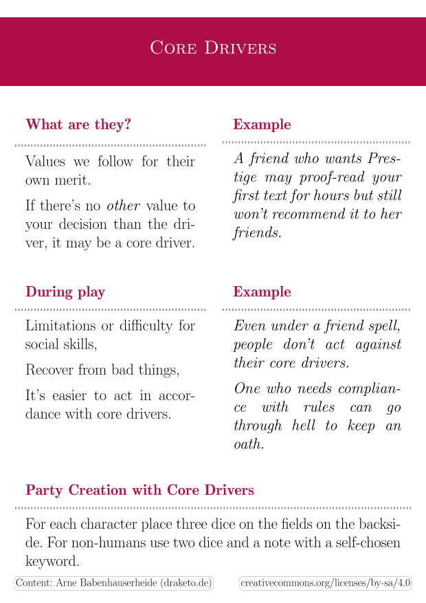 rules for using core drivers